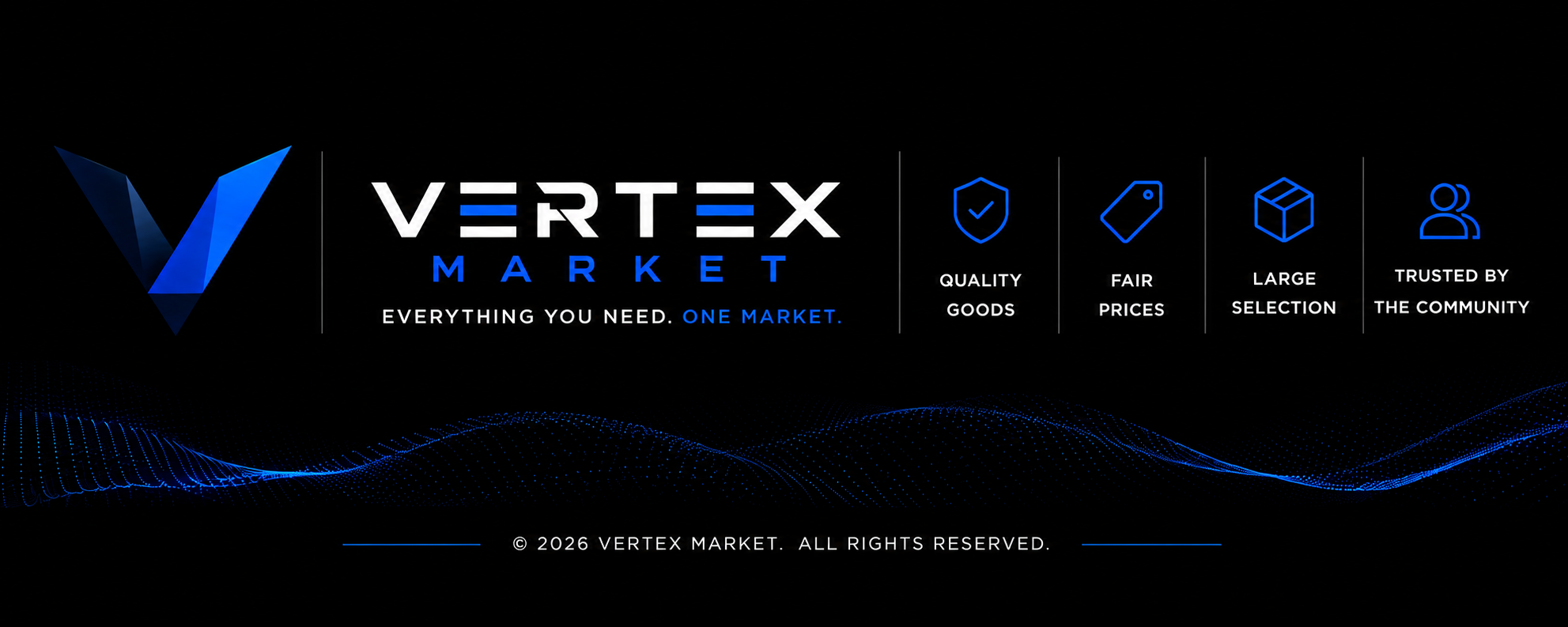 Vertex Market — Everything you need. One market.